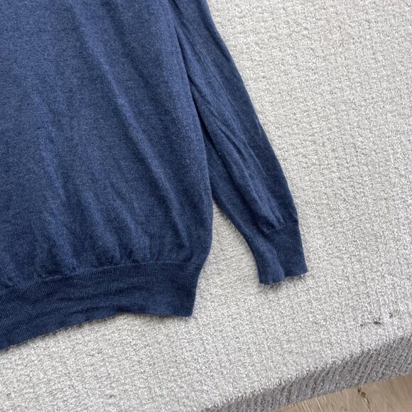 Joseph Abboud Long sleeve Sweater Fine Merino Wool Light Blue Preppy Mens Sz M - Picture 5 of 11
